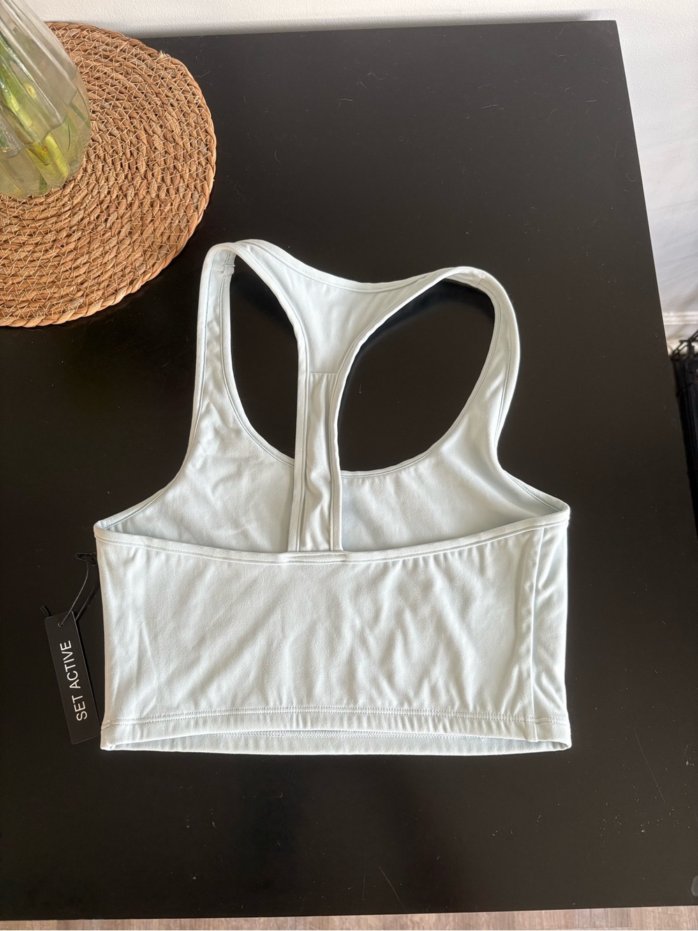 NWT SET Active Women's Light Blue Racerback Sports Bra - Picture 2 of 3